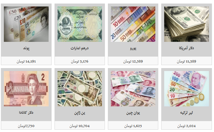 جزئیات نرخ ارز در ۹۸/۷/۱۰/ دلار ۱۱ هزار و ۴۳۹ تومان