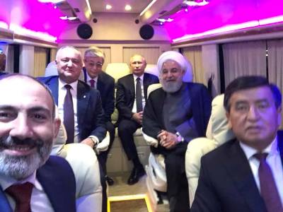 توضیحات نخست وزیر ارمنستان درباره سلفی مشترک با روحانی و پوتین