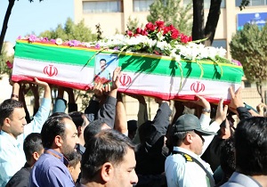 مراسم وداع با شهید  میلاد امینی در شاهین شهر