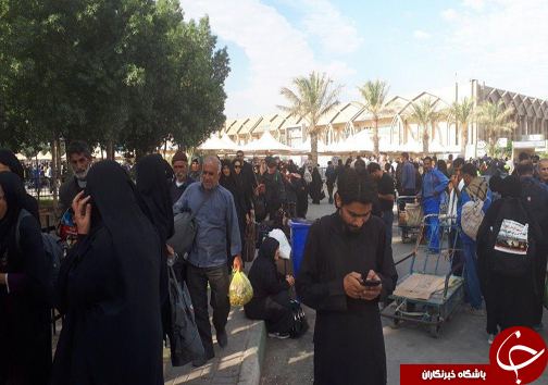 تردد پر حجم زائران از مرز مهران به روایت تصاویر