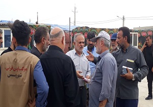 بازدید مسئولان از روند خدمات دهی مواکب به زائران اربعین