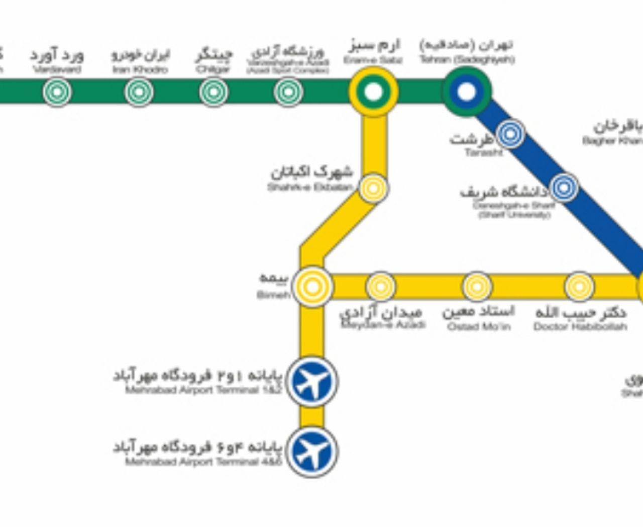 جزئیات مترو فرودگاه مهرآباد در خط ۴