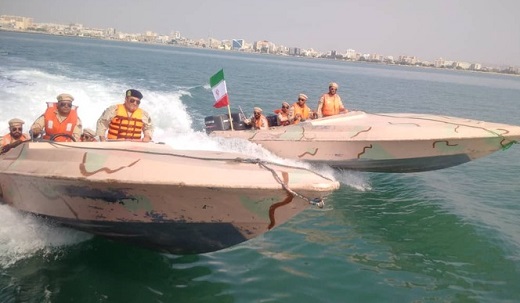 تمرین دریایی مرزبانان هرمزگان در آبهای خلیج فارس