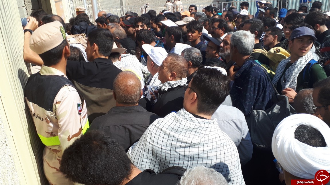 حجم تردد زائران اربعین در مرز مهران + تصویر