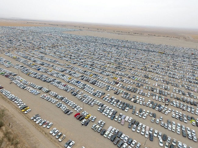 پارکینگ بزرگ اربعین مهران در مرز تکمیلی