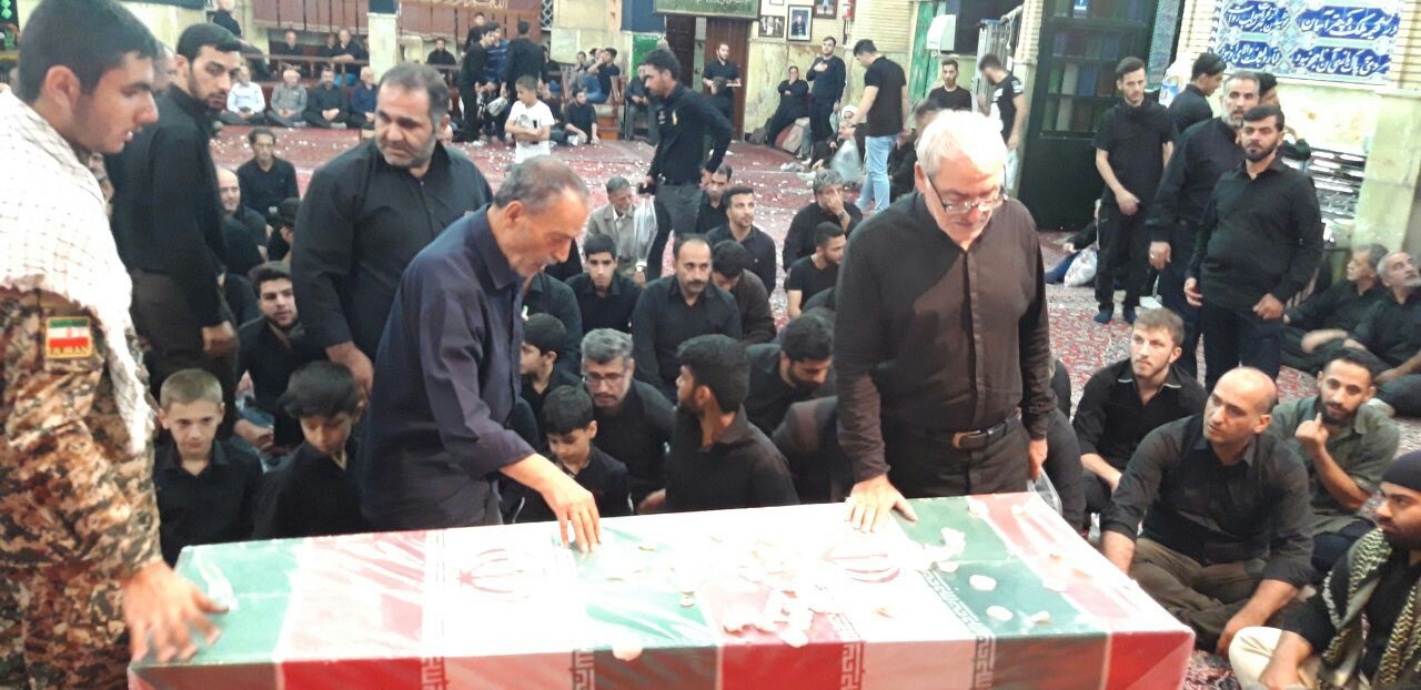 حضور دادستان کل کشور در مراسم استقبال شهید گمنام در محله فرحزاد