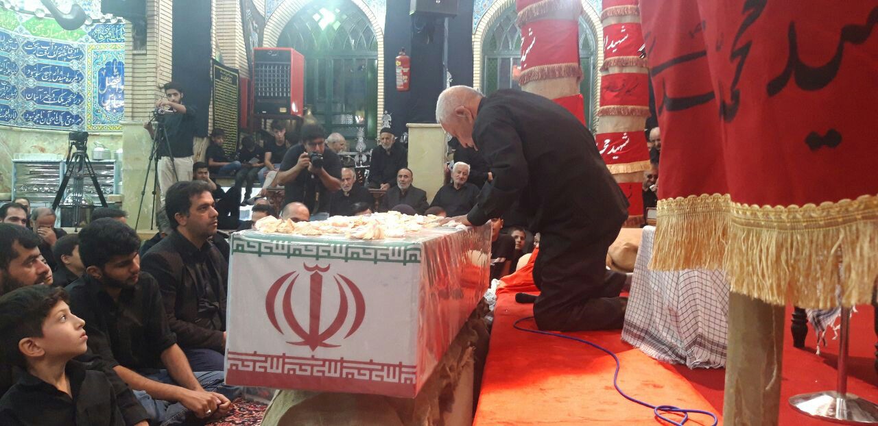 حضور دادستان کل کشور در مراسم استقبال شهید گمنام در محله فرحزاد