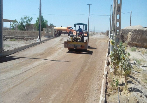 آسفالت معابر روستای ساران