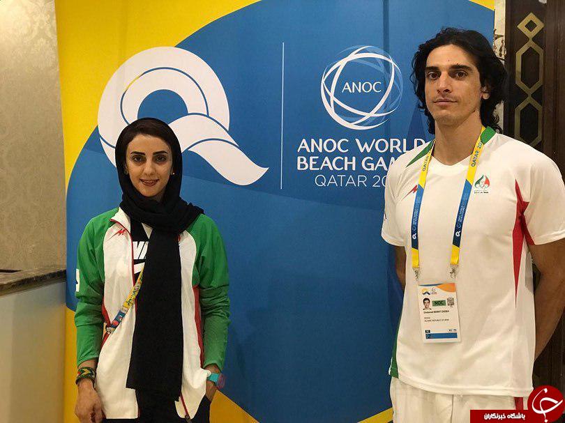 حضور سنگ نوردان تیم ساسان کرمان در بازی‌های ساحلی قطر