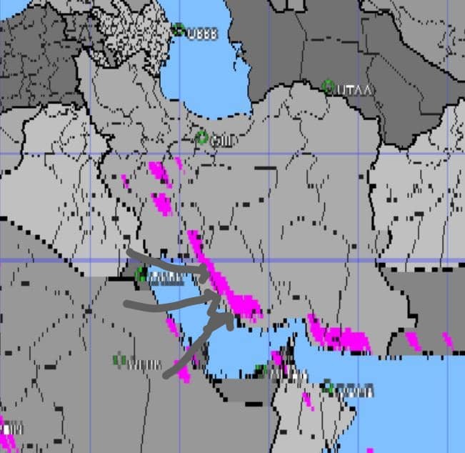 رعدوبرق در مناطق شرقی و ارتفاعات استان بوشهر