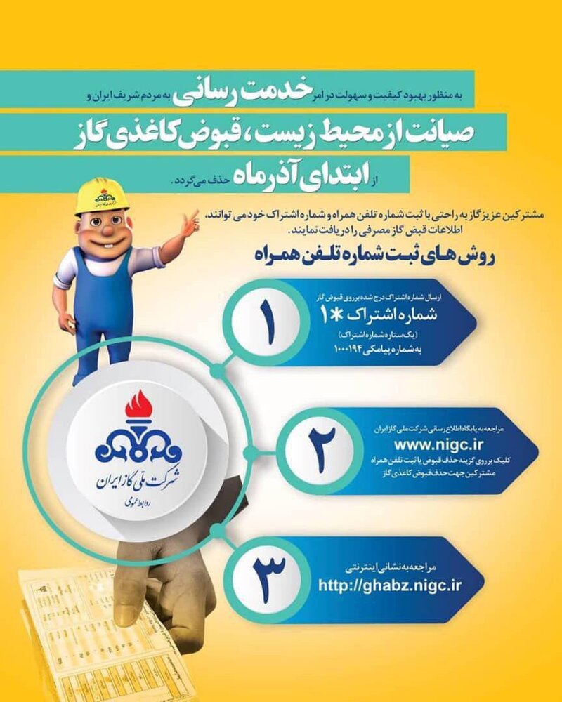 پس از حذف قبض کاغذی، چگونه هزینه گاز را پرداخت کنیم؟ + اینفوگرافی