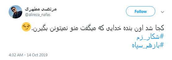 #باز_هم_سپاه/ تشکر کاربران فضای مجازی از سپاه برای دستگیری روح&zwnj;الله زم