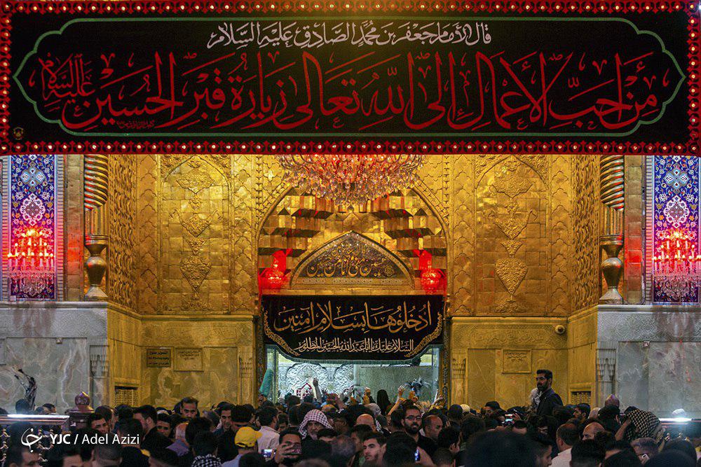 تصاویر ناب از حال و هوای حرم امام حسین(ع) در آستانه اربعین