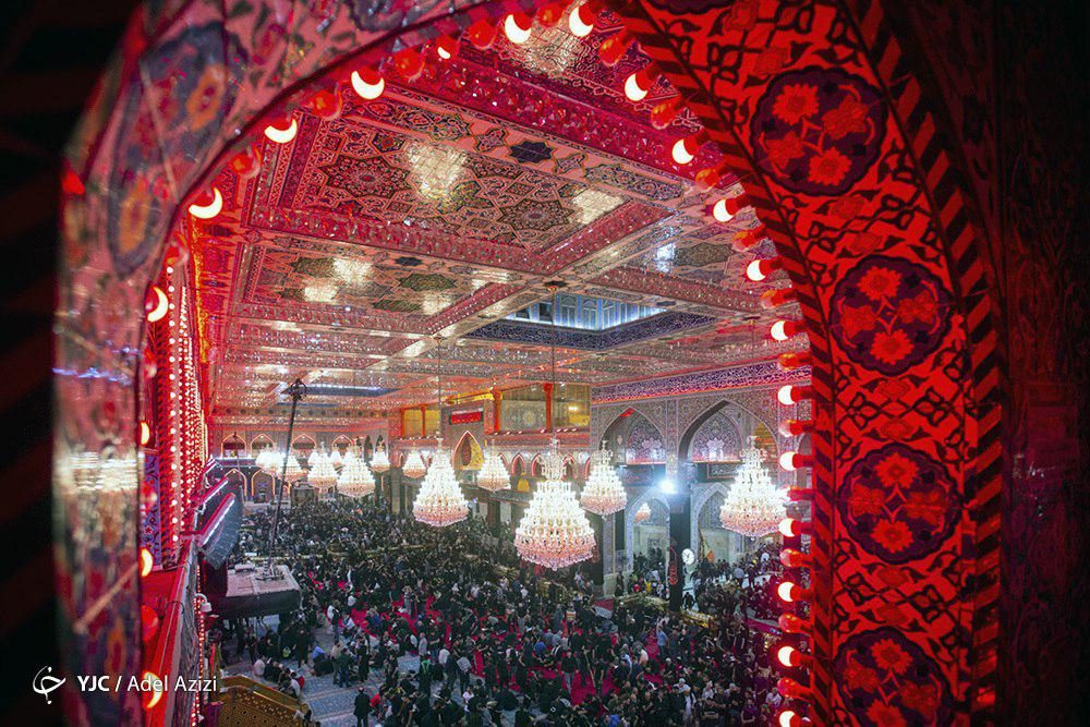 تصاویر ناب از حال و هوای حرم امام حسین(ع) در آستانه اربعین
