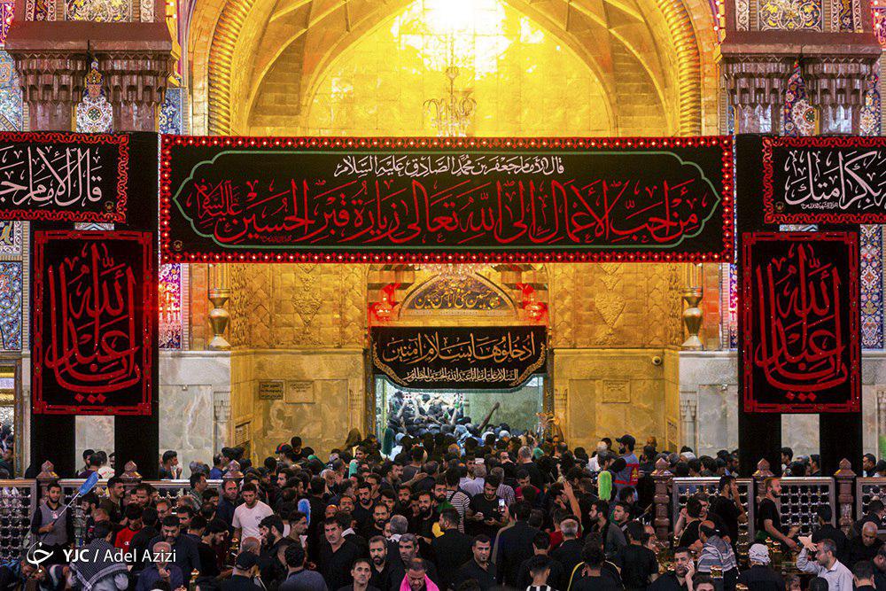 تصاویر ناب از حال و هوای حرم امام حسین(ع) در آستانه اربعین