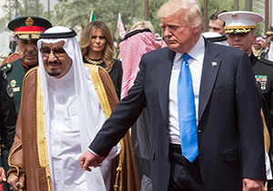 تحقیر و تمسخر جدید پادشاه عربستان توسط ترامپ + فیلم