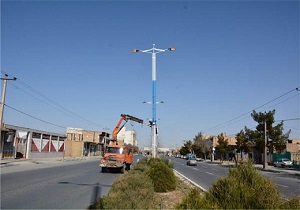 بافق شهری در حال توسعه/ بهره برداری از سه پروژه روشنایی در بافق