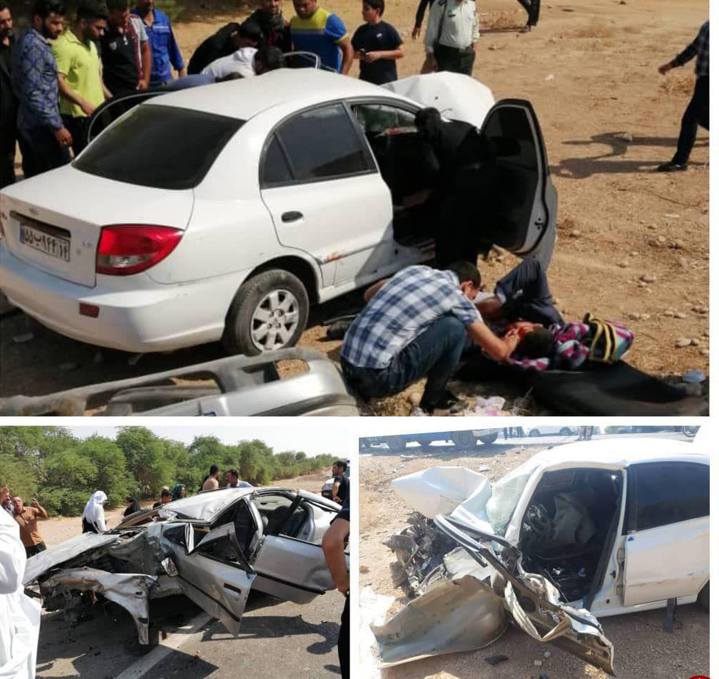خودرو همراهان نماینده اهواز در جاده حمیدیه دچار سانحه شد + عکس