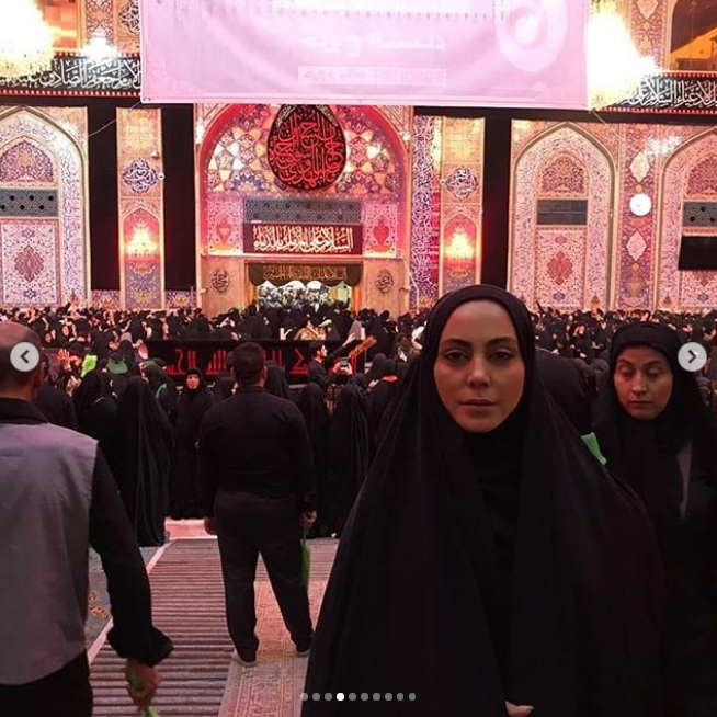 زندگی بهشتی خانم مجری در کربلا/ آلبوم اربعینی هنرپیشه تلویزیون/ ز غوغای جهان فارغ در طریف الحسین به روایت مژده لواسانی