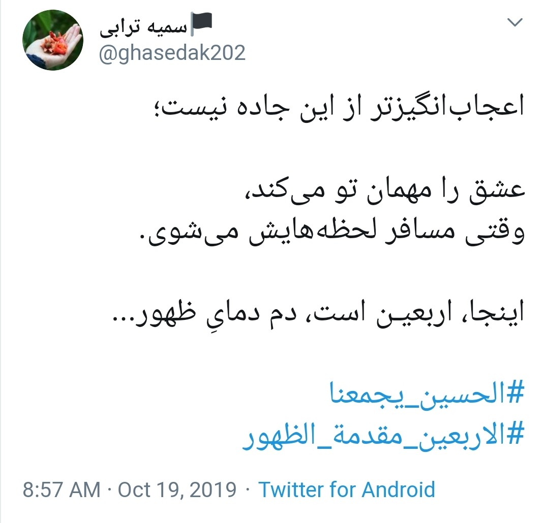 #الحسین_یجمعنا/ اربعین یعنی اجتماع قلوب برای یاری امام غریب