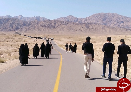 پیاده روی و عزاداری جاماندگان اربعین در خراسان جنوبی+تصاویر