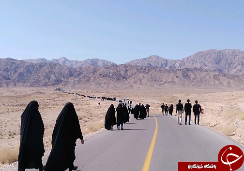 پیاده روی و عزاداری جاماندگان اربعین در خراسان جنوبی+تصاویر