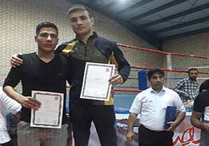 قهرمانی رزمی کار مهابادی در مسابقات بوکس بزرگسالان استان
