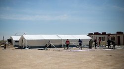 خدمات بیمارستان صحرایی تامین اجتماعی در مرز مهران