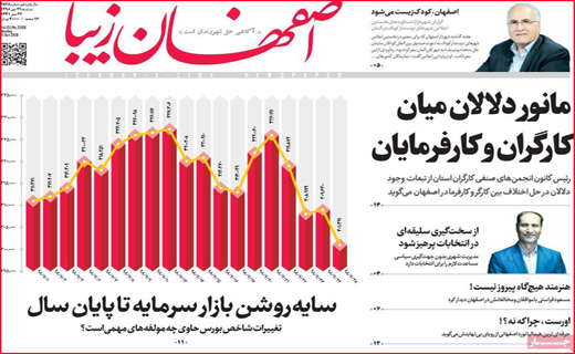 نیم صفحه نخست روزنامه های استانی؛