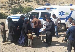 حضور تیم بهداشتی و درمانی در روستا‌های منطقه دیناران