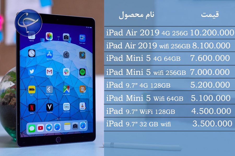 آخرین قیمت انواع تبلت در بازار (تاریخ ۳۰ مهر) +جدول