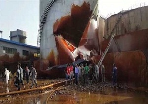 حادثه انفجار مخزن گاز در شهرک صنعتی فجر شهرستان گرمسار