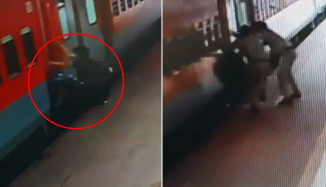 حرکت اشتباه و خطرناک جوان دانشجو در ایستگاه قطار! + فیلم//