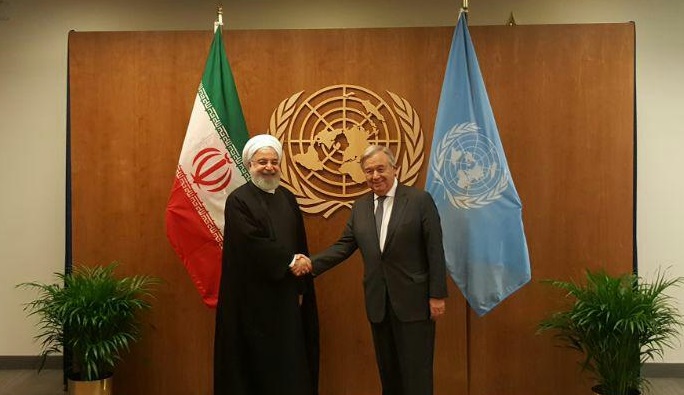 دیدار آقای روحانی با دبیرکل سازمان ملل متحد