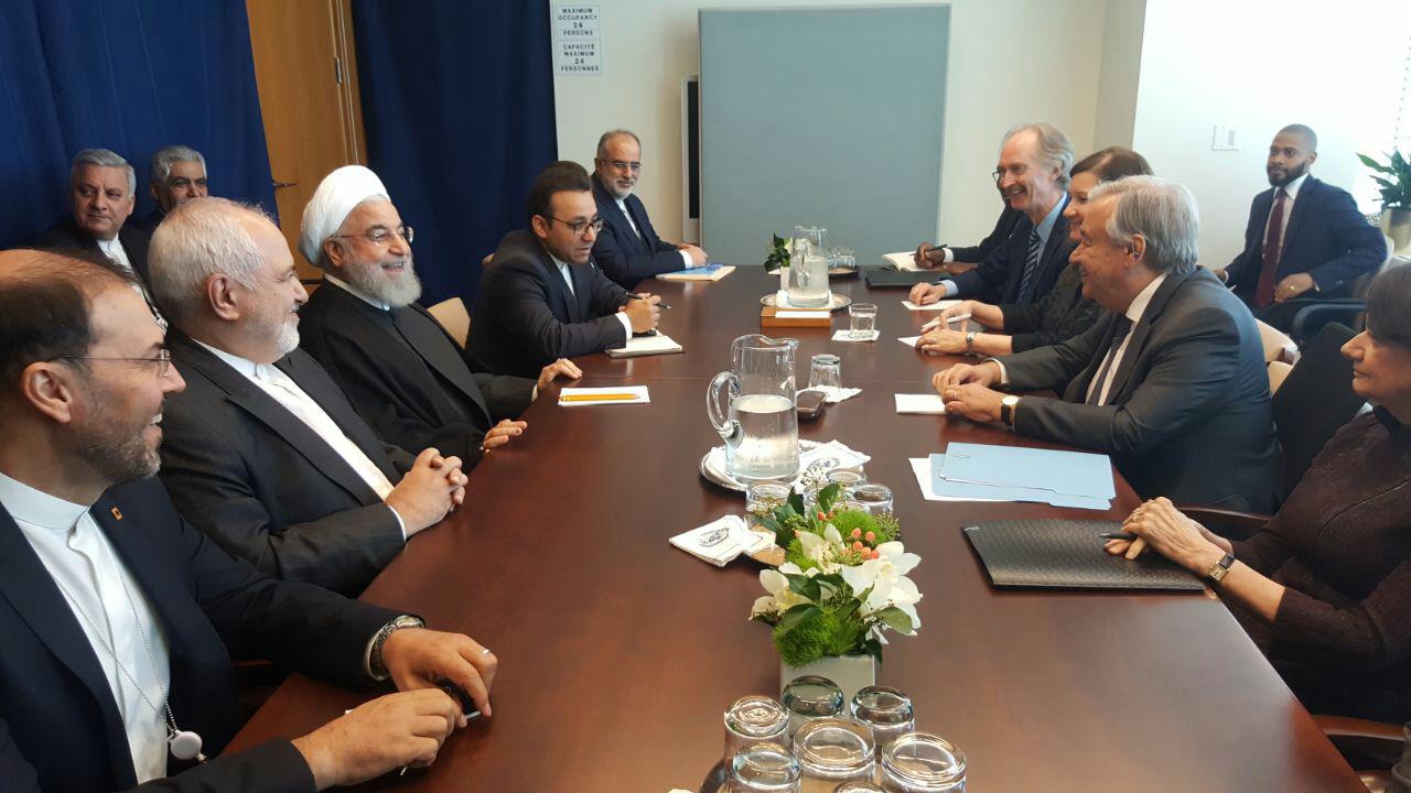دیدار آقای روحانی با دبیرکل سازمان ملل متحد