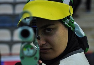 نجمه خدمتی، رکورد لیگ برتر تیراندازی کشور را جا به جا کرد
