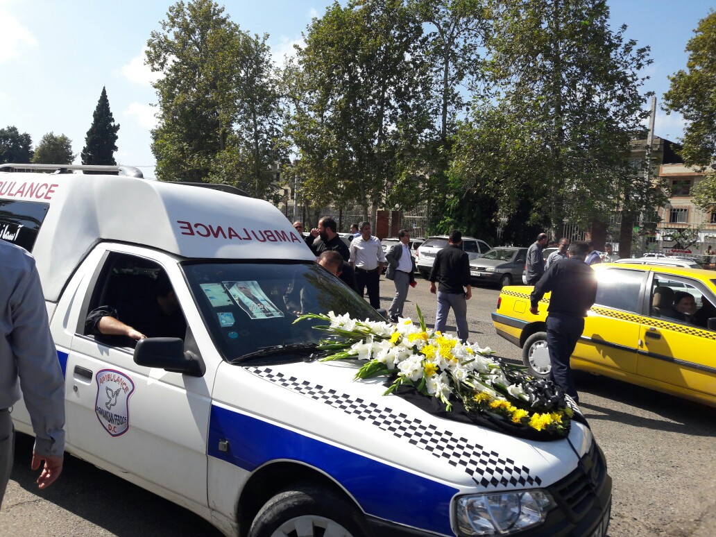 تشییع پیکر عزیز الله نعمتی، خبرنگار خبرگزاری صداوسیمای مرکز گیلان