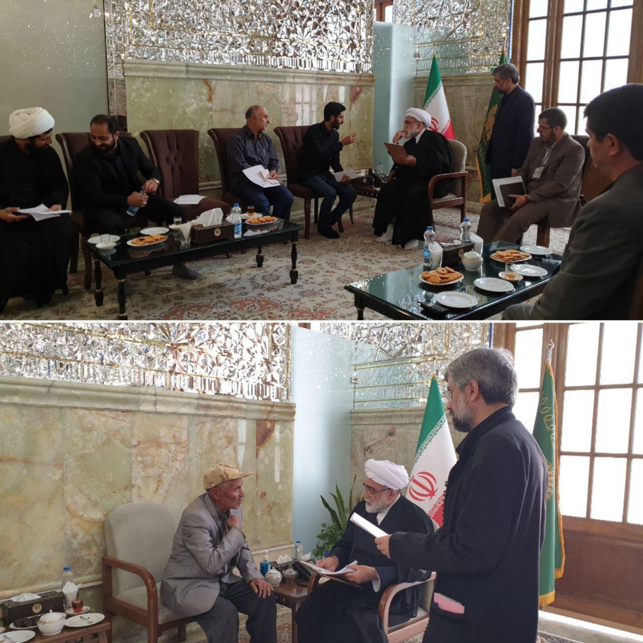 هنگامی که تولیت آستان قدس پای درد و دل مردم می نشیند/باز شدن درب محل کار تولیت به روی زائران و مجاوران