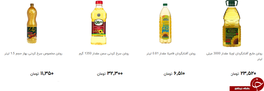 انواع روغن خوراکی آفتابگردان را چند بخریم؟ + قیمت