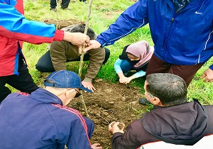 اهدا گل و نهال به سالمندان در شهرستان اندیمشک