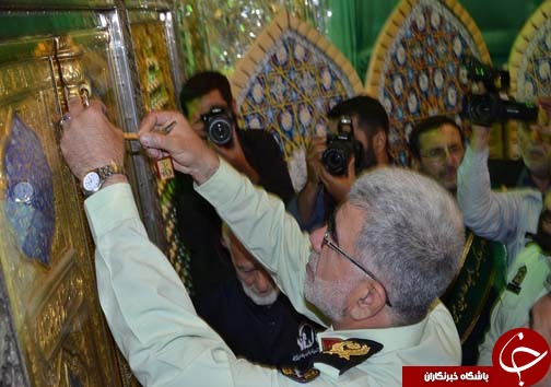 غبارروبی حرم مطهر سید علاء الدین حسین (ع) در شیراز