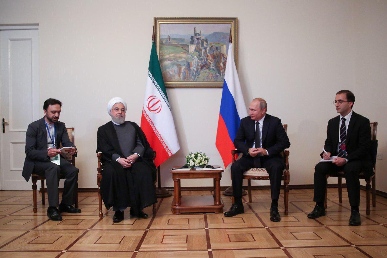 حجت&zwnj;الاسلام روحانی با پوتین دیدار کرد
