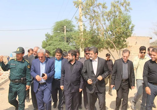 بازدید بابک دین پرست از مناطق سیل زده دشت آزادگان