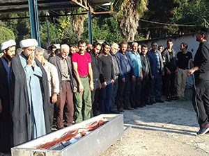 تشییع پیکر معدنکار گلستانی در رامیان