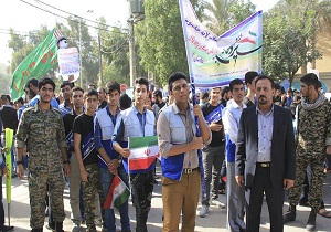 راهپیمایی روز ۱۳ آبان در استان خوزستان برگزار شد + فیلم و تصاویر