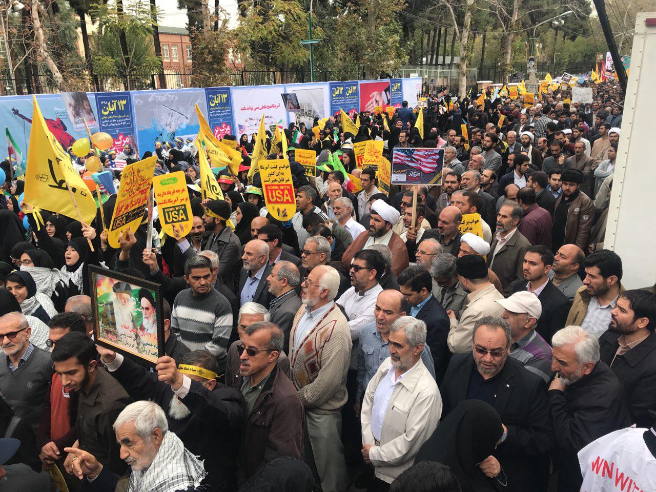 مراسم یوم الله ۱۳ آبان آغاز شد/ طنین &laquo;مرگ بر آمریکا&raquo; در سراسر کشور