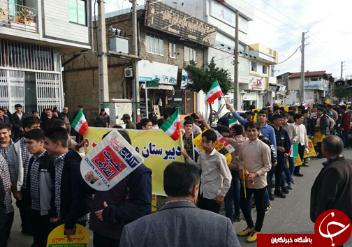 راهپیمایی باشکوه ۱۳ آبان در شهر&zwnj;های مازندران برگزار شد + تصاویر