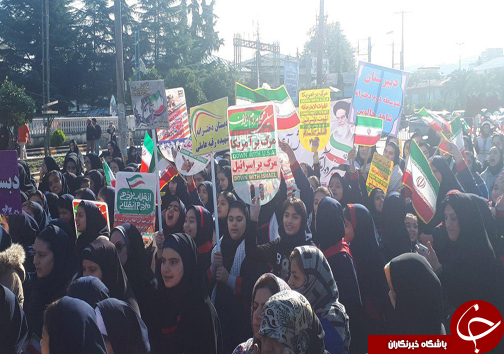 راهپیمایی باشکوه ۱۳ آبان در شهر&zwnj;های مازندران برگزار شد + تصاویر