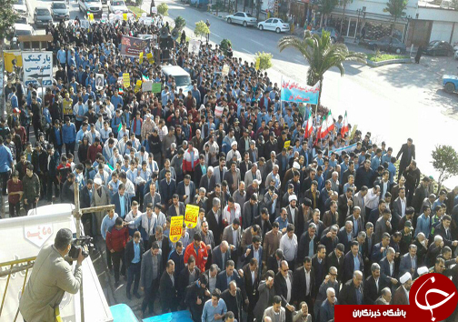 راهپیمایی باشکوه ۱۳ آبان در شهر&zwnj;های مازندران برگزار شد + تصاویر