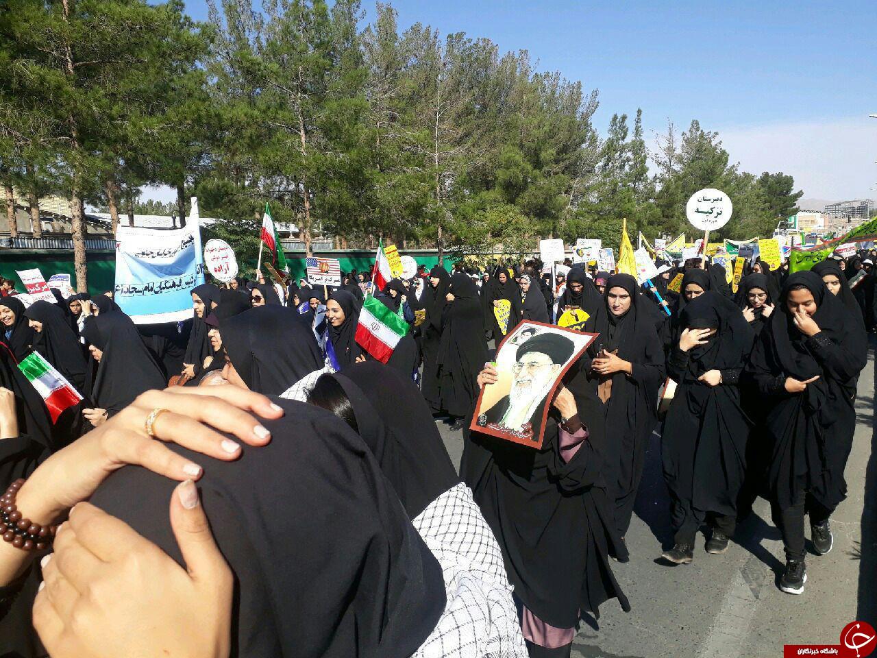 راهپیمایی ۱۳ آبان در سراسر ایران اسلامی برگزار شد + تصاویر